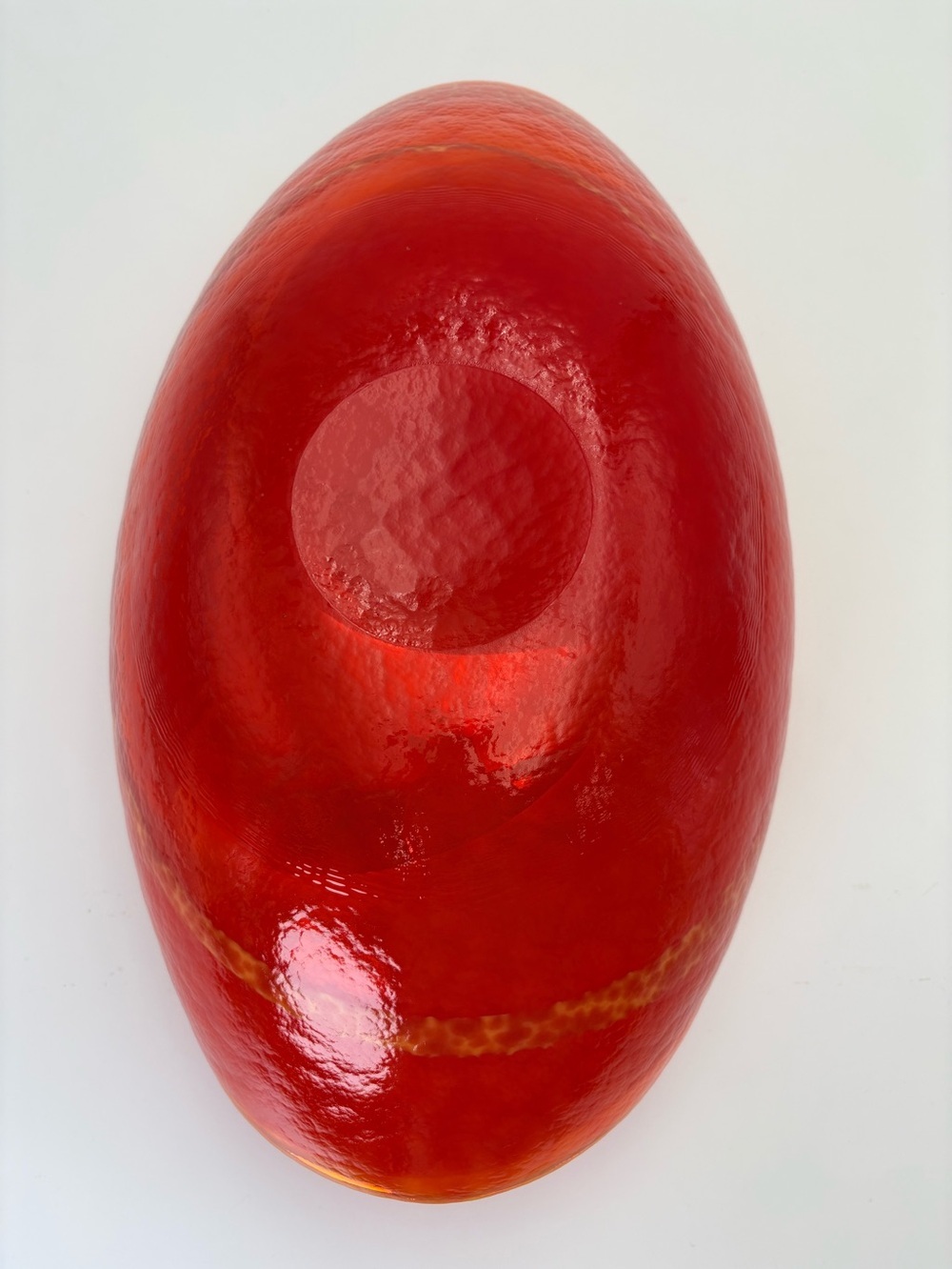 Large Murano Glass Sunset Bowl Crate & Barrel - Made in Italy - Picture 13 of 16